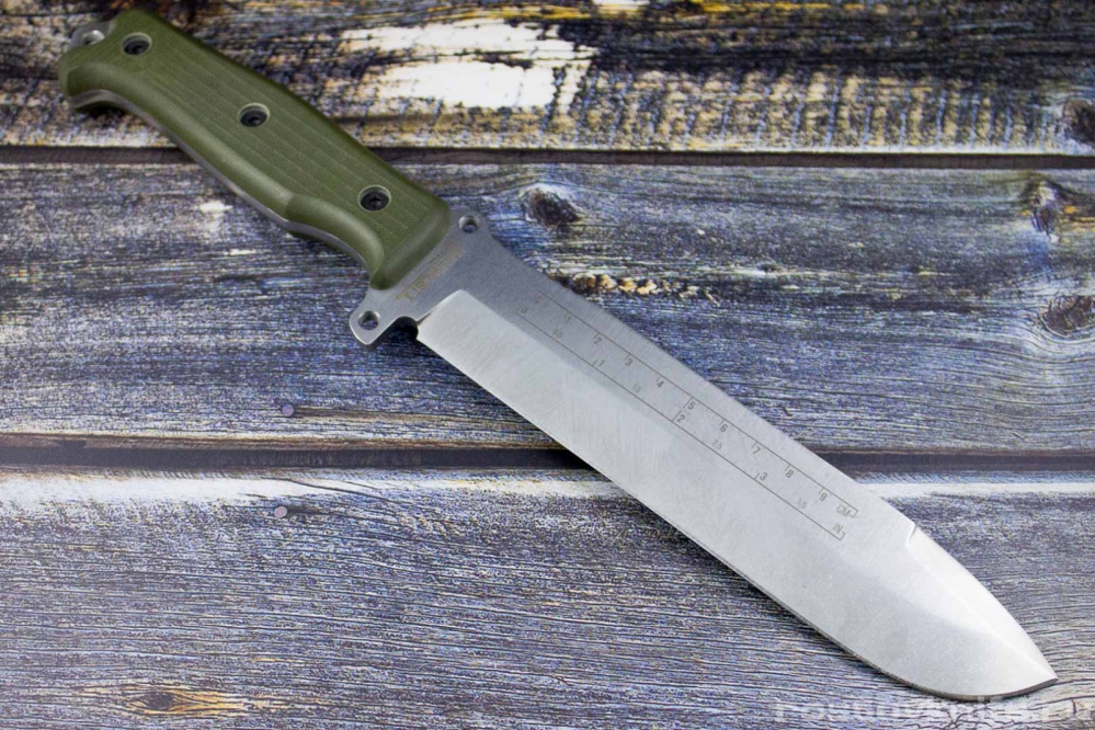 Survivalist-X AUS-8 S+SW olv (Сатин+Stonewash, G-10), Kizlyar Supreme